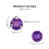 Purple Amethyst Gemstone Studs Jewellery