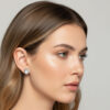 Moonstone Studs wearing Model