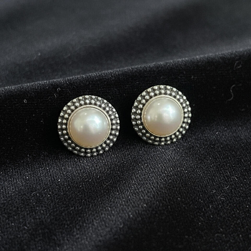 Pearl Gemstone Studs Jewellery