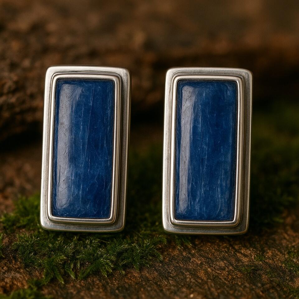 Kyanite Gemstone Stud Earring Jewellery