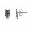 925 sterling silver owl stud earrings