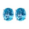 Blue Topaz Gemstone Studs Jewellery