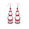 Red crescent moon dangle earrings
