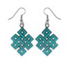 Turquoise infinity knot earrings