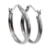 925 sterling silver textured hoop earrings, oxidized finish