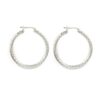 925 sterling silver hoop earrings, braided textured design