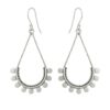 Boho tribal 925 sterling silver dangle earrings with dot charm detailing