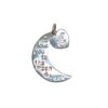 Moon & heart pendant with "Mum" and love message engraving