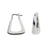 925 sterling silver geometric hoop earrings, modern minimalist design
