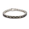 925 sterling silver bracelet with baguette-cut smoky quartz gemstones