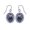 925 sterling silver oval filigree drop earrings with labradorite gemstones