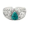 Sterling silver cuff with turquoise stone