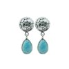 925 sterling silver larimar drop earrings