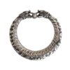 vintage-style 925 sterling silver hinged bracelet