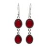 925 sterling silver garnet drop earrings