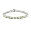 925 sterling silver tennis bracelet with oval-cut Ethiopian opal gemstones