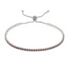 Adjustable 925 sterling silver bracelet with ruby gemstones