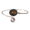 Silver cuff bracelet with oval tiger’s eye