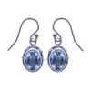 925 sterling silver blue topaz drop earrings
