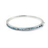 Blue topaz sterling silver bangle bracelet