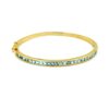 Blue topaz gold-plated bangle bracelet