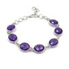 Amethyst Gemstone Bracelet in 925 Sterling Silver
