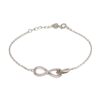 Sterling silver infinity chain bracelet