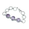 Rose Amethyst Bracelet in 925 Sterling Silver