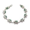 Zambian Emerald Inlay Elephant Bracelet in 925 Sterling Silver