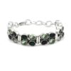 Handmade Green Onyx & Green Tourmaline Gemstone Sterling Silver Bracelet