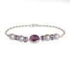 Handmade Purple Amethyst & Pearl Gemstone Bracelet