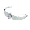 Marquise-cut amethyst bracelet in textured sterling silver