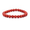 Red coral gemstone beaded bracelet