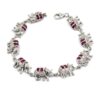 Ruby Elephant Bracelet in 925 Sterling Silver