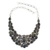 Black Cat's Eye gemstone statement necklace