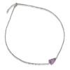 Delicate necklace with a unique-cut Pink Amethyst gemstone charm.