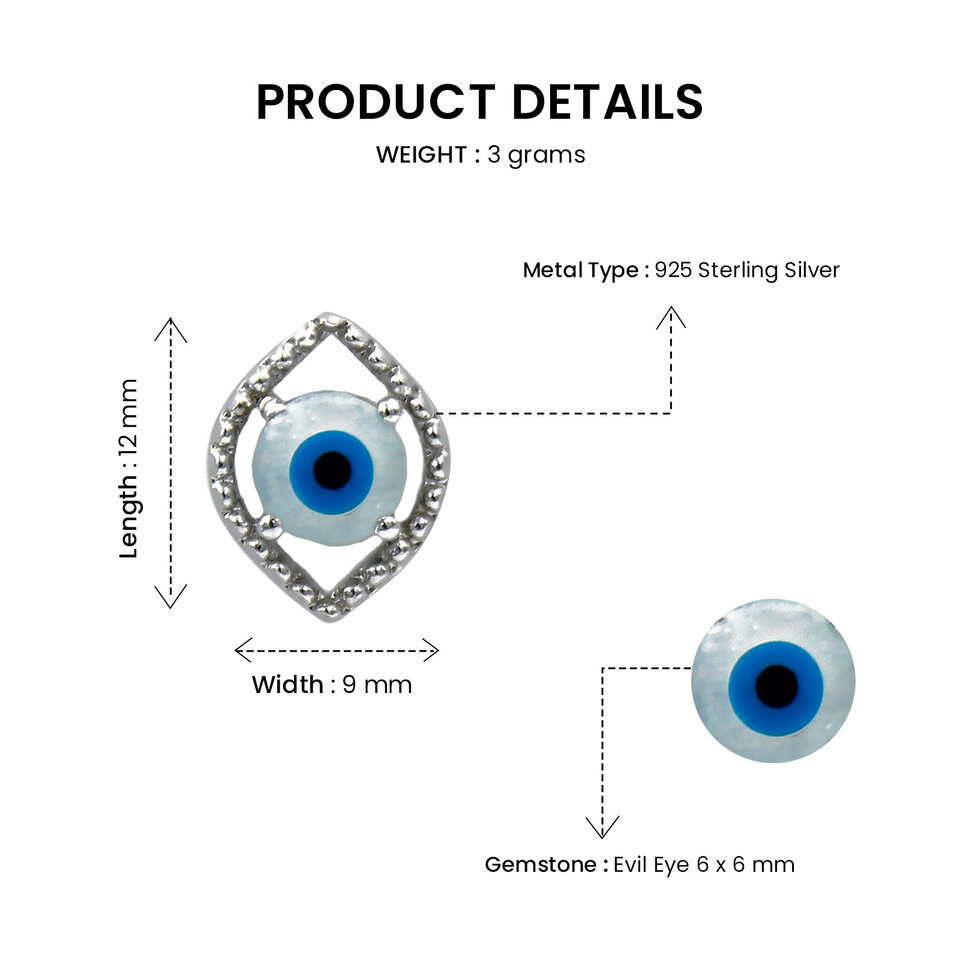 Evil Eye Stud Earring Jewellery