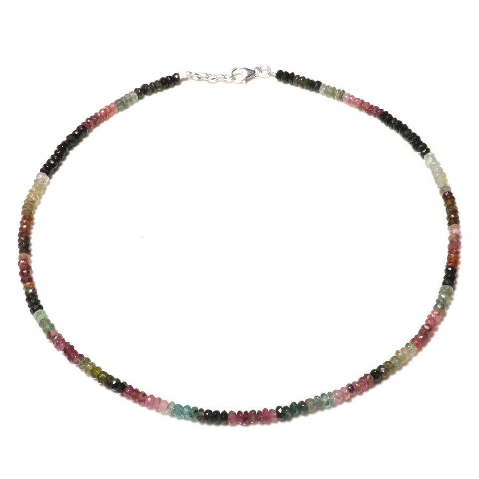 Multicolor Tourmaline bead necklace