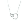 Elegant double-circle necklace with sparkling Cubic Zirconia accents