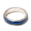 Handmade silver ring with Lapis Lazuli gemstone inlay