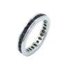 Sterling silver eternity band with channel-set Smoky Topaz gemstones