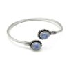 925 sterling silver cuff bracelet with blue moonstone