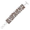 Peach moonstone 925 sterling silver bracelet for women