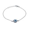 Evil eye 925 sterling silver chain bracelet for women
