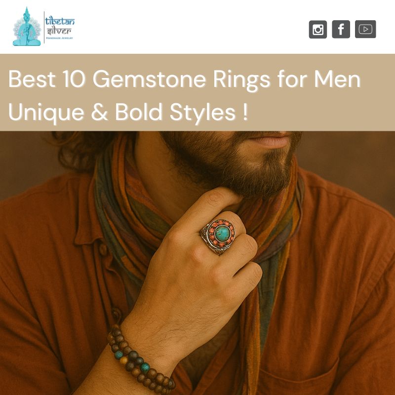 Gemstone rings for men in bold and unique styles