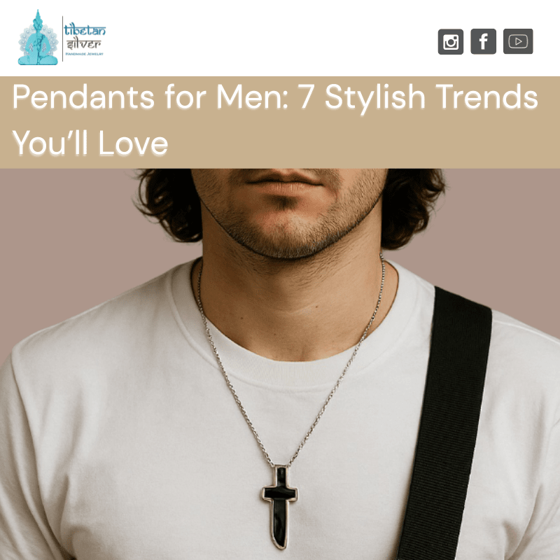 Unique pendants for men styled with casual outfit