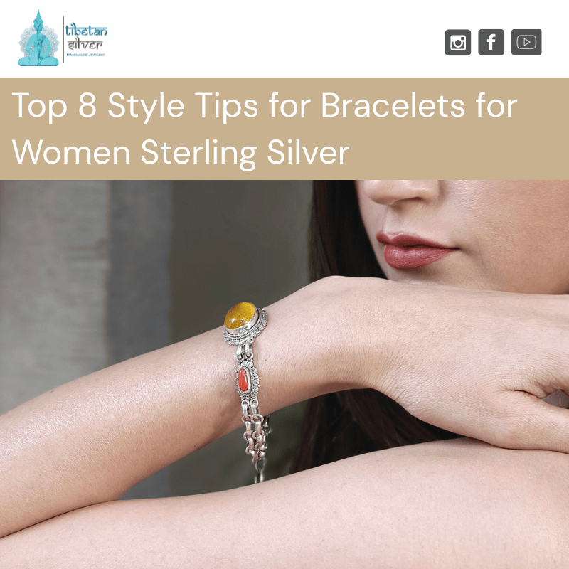 Wrist wearing bracelets for women sterling silver casual look