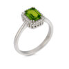 Peridot Halo Statement Ring in 925 Sterling Silver Timeless Fashion Jewelry