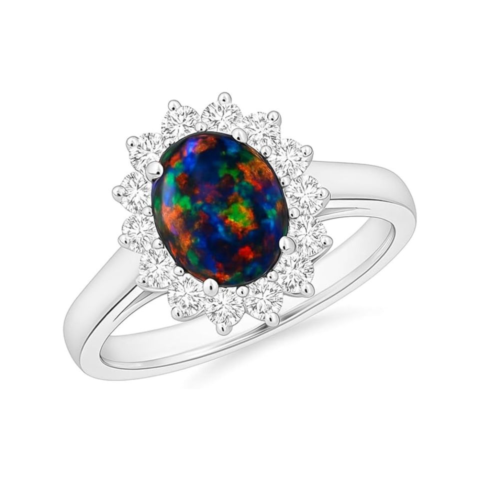 Black Opal Gemstone jewelry ring