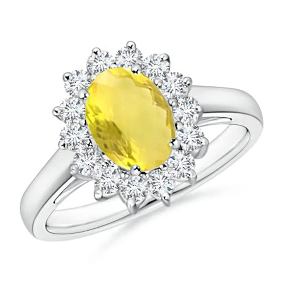 925 Sterling Silver Women's Statement Ring with Lemon Quartz